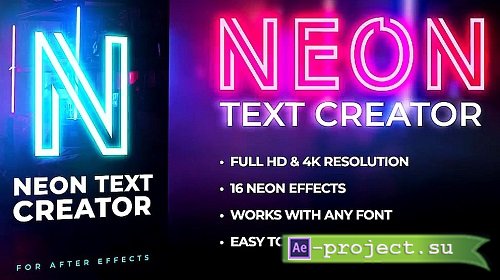 Neon Text Creator 1318968 - Project for After Effects