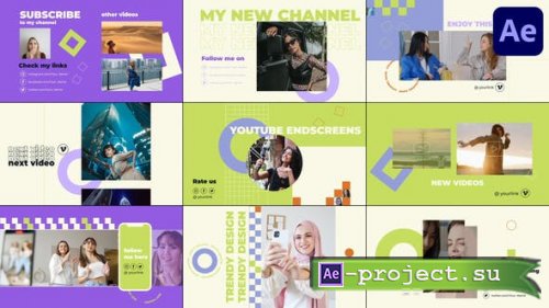 Videohive - Youtube Endscreens for After Effects - 46379777 - Project for After Effects