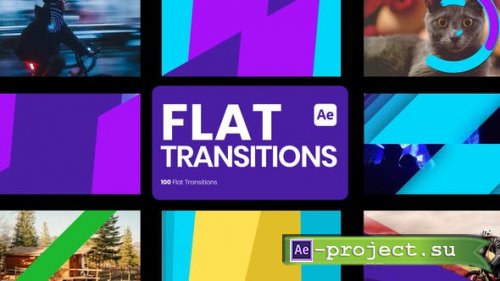 Videohive - Flat Transitions for After Effects - 46551590 - Project for After Effects