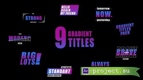 Videohive - Gradient Titles | After Effects - 46503176 - Project for After Effects