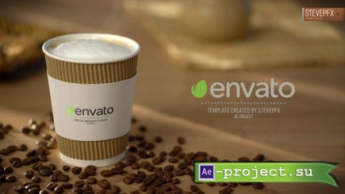 Videohive - Coffee Paper Cup Mockup Logo Opener - 46267346 - Project for After Effects