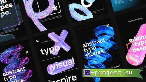 Videohive - Abstract Typo Stories - 46488865 - Project for After Effects