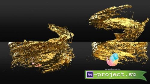 Videohive - Liquid style Gold Logo reveal - 45323798 - Project for After Effects