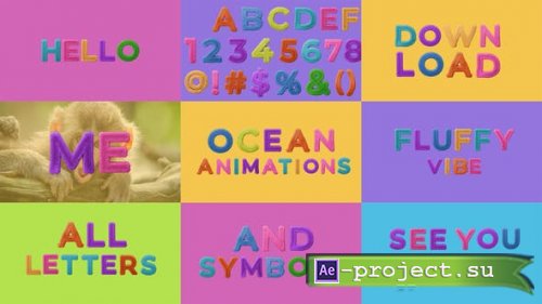 Videohive - Fluffy Letters - 46612952 - Project for After Effects