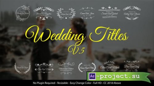 Videohive - Wedding Titles - 22030075 - Project for After Effects