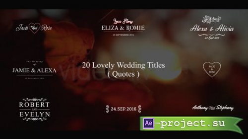 Videohive - Lovely Wedding Titles Vol 4 - 18755539 - Project for After Effects