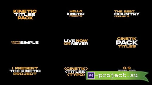 Videohive - Kinetic Titles | After Effects - 45661280 - Project for After Effects