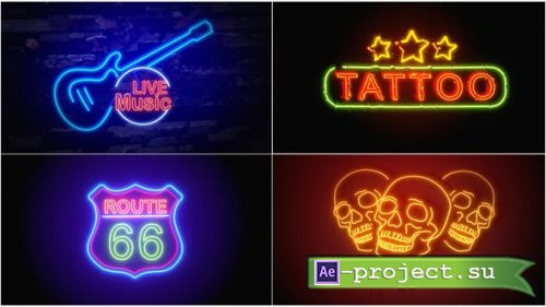 Videohive - Neon Signs V2 - 46495370 - Project for After Effects