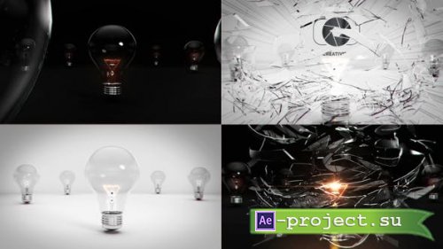 Videohive - Exploding Light Bulb Logo Reveals - 46625181 - Project for After Effects