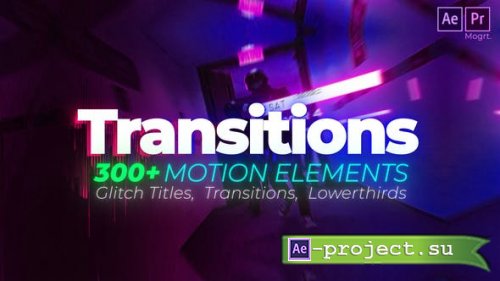 Videohive - Glitch Titles and Transitions - 19358854 - Project for After Effects