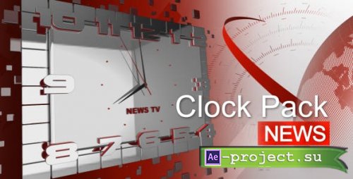 Videohive - Broadcasting Clock Package - 16649842 - Project for After Effects