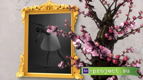 Videohive - Gold Frames and Beauty Sakura Tree - 46606677 - Project for After Effects