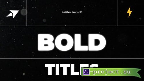 Videohive - Bold Titles | AE - 46761615 - Project for After Effects