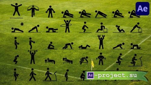 Videohive - 40 Animated Fitness Pictograms | After Effects - 46757665 - Project for After Effects