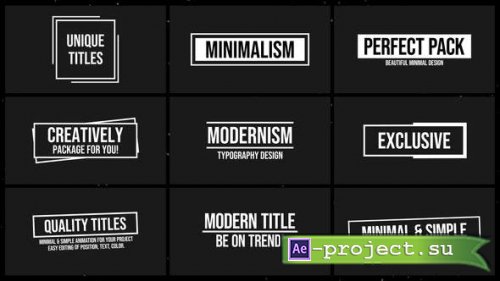 Videohive - Modern Titles 3.0 | After Effects - 46798082 - Project for After Effects