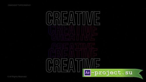 Videohive - Gradient Typography | After Effects - 46835934 - Project for After Effects