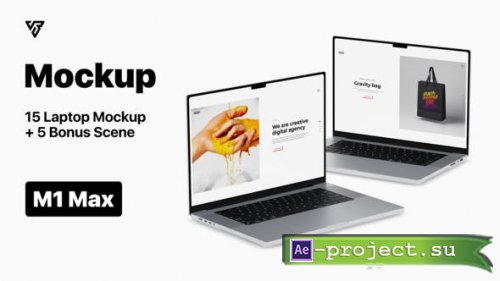 Videohive - Laptop Mockup | M1 Max - 35112712 - Project for After Effects