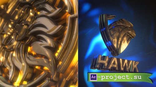 Videohive - 3D Gold & Glass Logo Intro - 46668076 - Project for After Effects