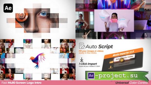 Videohive - Fast Multi-Screen Logo Intro - 47036732 - Project for After Effects