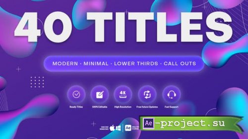 Videohive - 40 Motion Titles - 47121062 - Project for After Effects