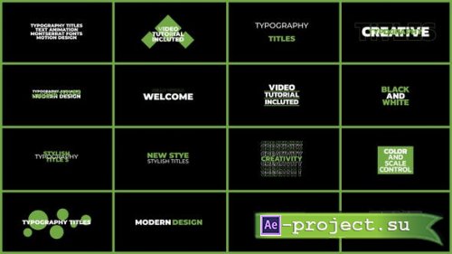 Videohive - Typography Titles | AE - 47120977 - Project for After Effects