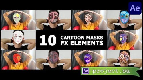 Videohive - Cartoon Masks | After Effects - 47137979 - Project for After Effects