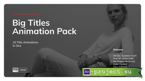 Videohive - Big Titles Animation Pack - 47133203 - Project for After Effects