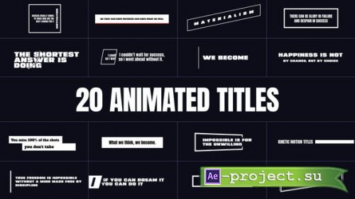 Videohive - Animated Titles - 47154333 - Project for After Effects