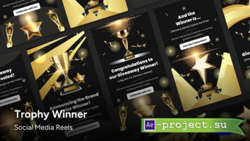 Videohive - Social Media Reels - Winner Trophy After Effects Template - 47146295 - Project for After Effects