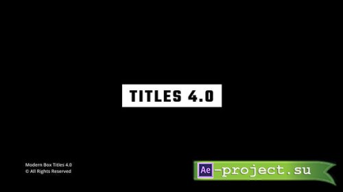 Videohive - Modern Titles 4.0 | AE - 47174540 - Project for After Effects