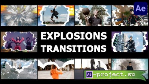Videohive - Realistic Explosions Transitions for After Effects - 47190965 - Project for After Effects