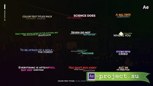 Videohive - Color Text Titles | AE - 47201233 - Project for After Effects