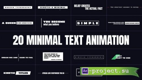 Videohive - Minimal Text Animation - 47221609 - Project for After Effects