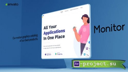Videohive - Monitor MockUp - 47252820 - Project for After Effects