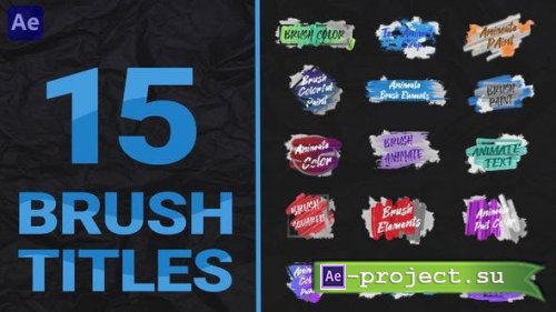 Videohive - Brush Titles Pack - 47277836 - Project for After Effects