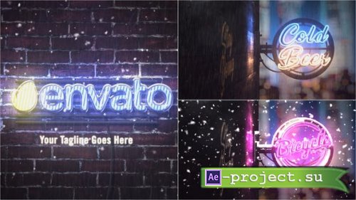 Videohive - Neon Logo Intro - 47341634 - Project for After Effects