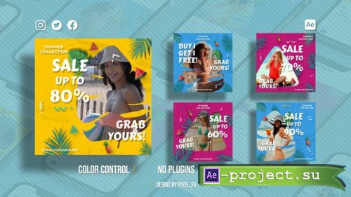 Videohive - Summer Sale Instagram Posts - 46527296 - Project for After Effects
