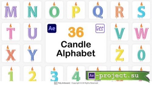 Videohive - Candle Alphabet For After Effects - 47343970 - Project for After Effects