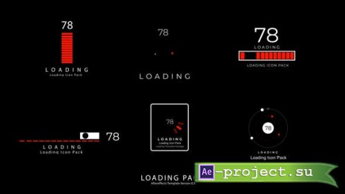 Videohive - Loading Icon Pack 4 - 47319762 - Project for After Effects