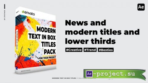 Videohive - Modern Text in Box Titles | AE - 47352960 - Project for After Effects