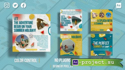 Videohive - Summer Holiday Instagram Posts V2 - 47409300 - Project for After Effects
