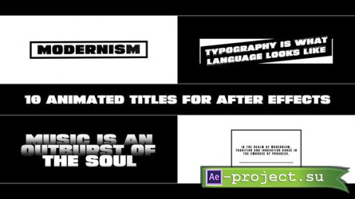 Videohive - Minimal Animated Titles for After Effects - 47427371 - Project for After Effects
