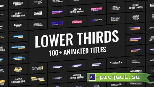 Videohive - 100+ Animated Lower Thirds - 47434234 - Project for After Effects