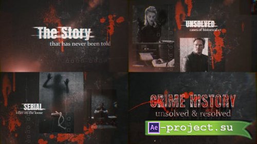 Videohive - Crime History Opener With Blood - 47449468 - Project for After Effects