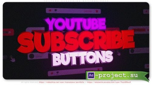 Videohive - Youtube Subscribe Buttons PACK - 47431417 - Project for After Effects
