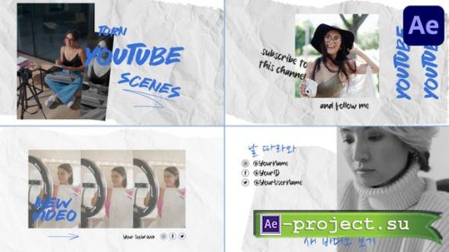 Videohive - Torn Paper Social Media Slides for After Effects - 47406994 - Project for After Effects