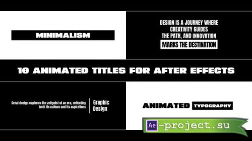 Videohive - Title Animations for After Effects - 47507718 - Project for After Effects