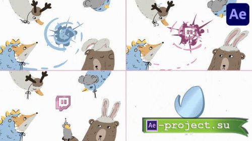 Videohive - Cartoon Animals Logo for After Effects - 47548626 - Project for After Effects
