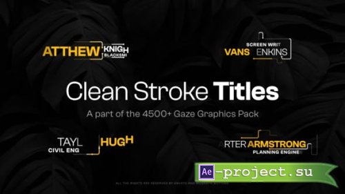 Videohive - 25 Clean Stroke Titles - 47530147 - Project for After Effects