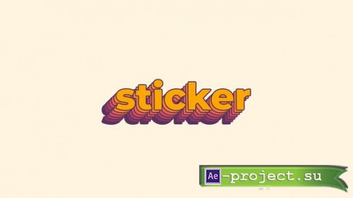 Videohive - Sticker Typography - 47547580 - Project for After Effects